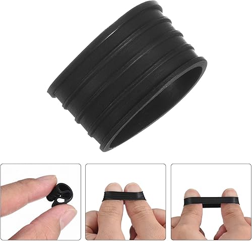 Miniatura 10 de PATIKIL Anillo de agarre de raqueta de bádminton, anillo de fijación de raqueta, anillo de agarre de goma antideslizante y absorbente en su lugar