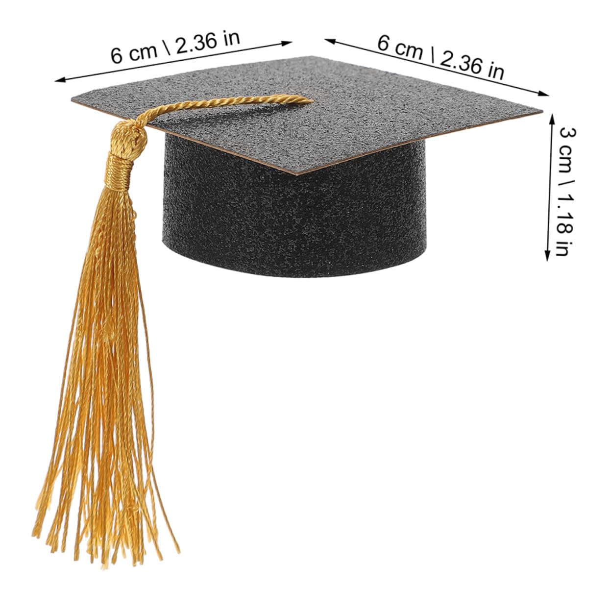 BRIGHTFUFU 6pcs Graduation Goblet Lid Gobstoppers Graduation Cap Wine Cups The Hat Goblet Wine Cup Cover Glass Cover Wine Goblet Decor Wine Goblet Cover Grad Cap Goblet Cover Paper Black