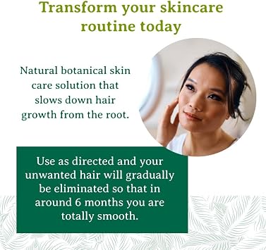 Natural Hair Reducing Cream for Face and Body Includes Natural Active Ingredients