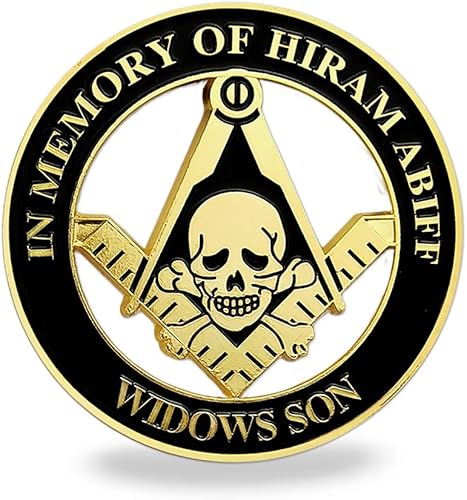 Calcomanía de Hiram Abiff Mason con emblemas de coche Masonic Widows Hijo