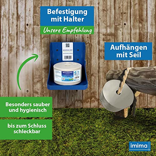 Foto von imima Mineralleckstein Pferd MEDITERRANEO Salzleckstein Set 4 x 3kg - Salzlecksteine für Pferde, Schafe, Ziegen, Wild und Rind - Salz Leckstein Mineralstein