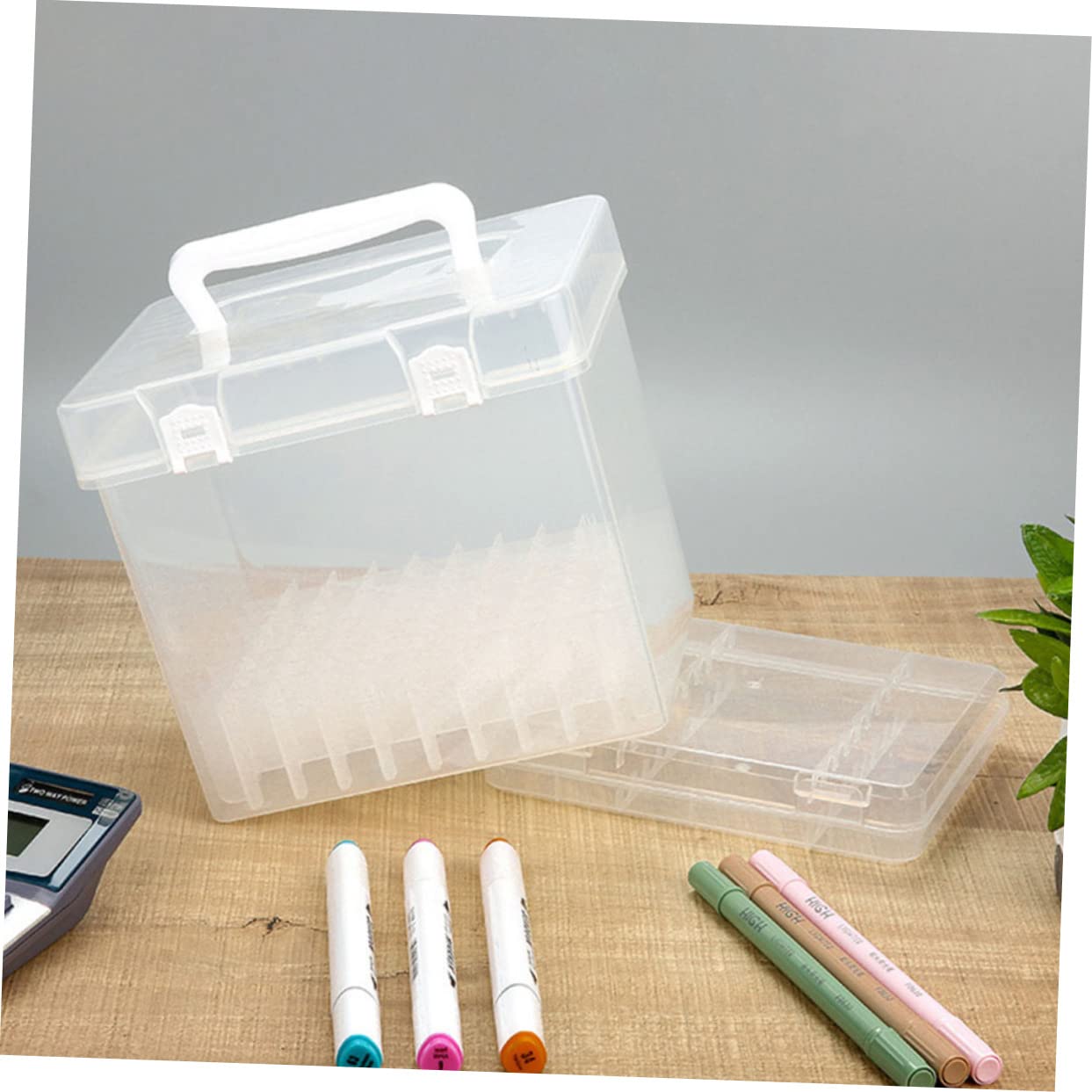 NUOBESTY Organizer Portatile per Cancelleria Bianco Scatola Stoccaggio per e Materiale Scolastico per Uffici Scuole