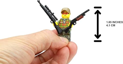 Miniatura 3 de Battle Brick Minifigura coleccionable de 1.6 pulgadas de alto, diseño de cazador de ciervos, minifigura genuina, camuflaje impreso en los Estados
