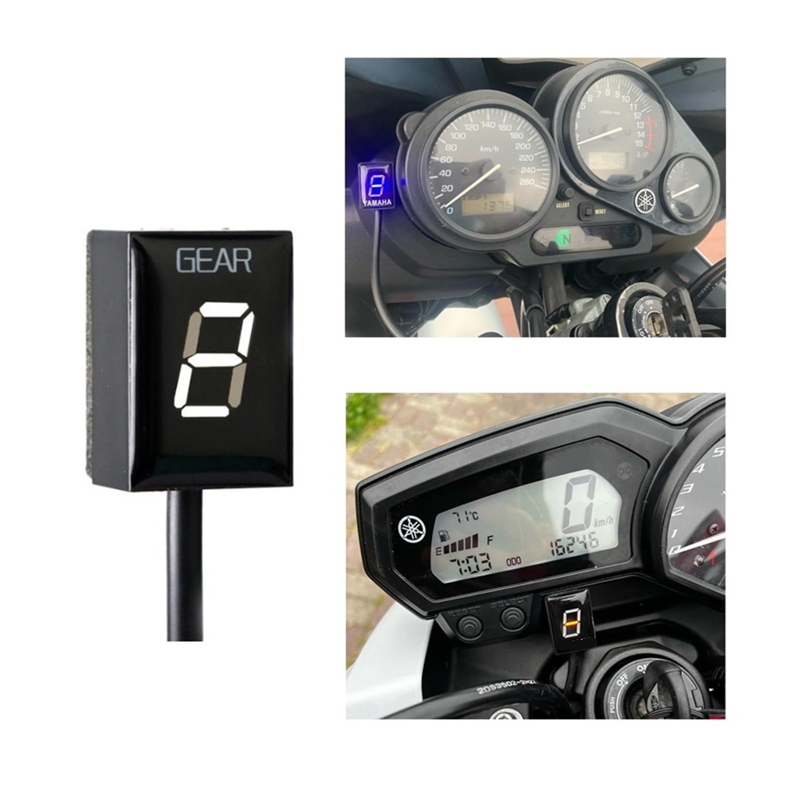 Motocicletta Marce Sensori Indicatore Di Marcia Del Motociclo Display Meter Digitale Per XJR400 FZ40 YZF R1 R6 FZ8 Mt03 MT-01 Fzs600 FZ6 Xv1900a Ys250 Xv1600