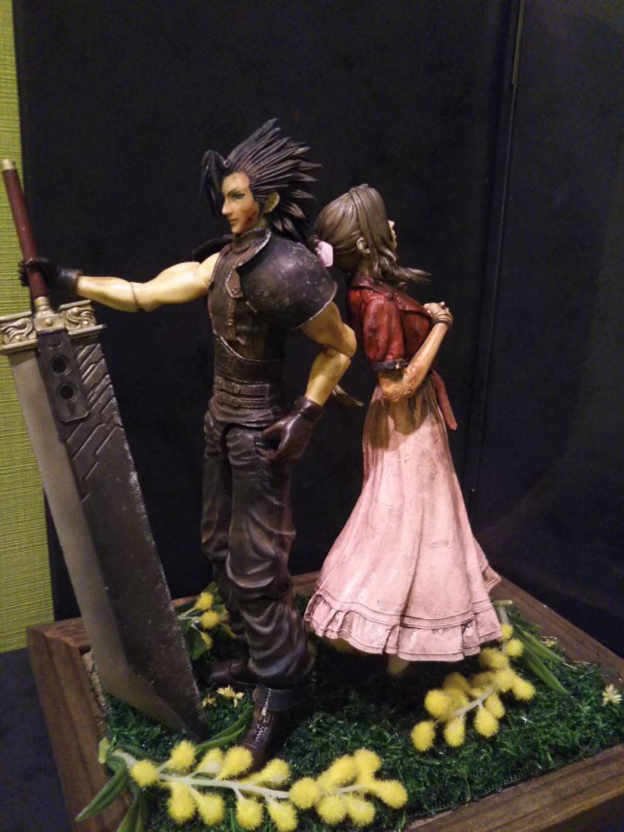 Amazon.co.jp: 改修リペイント ザックス＆エアリス ジオラマフィギュア