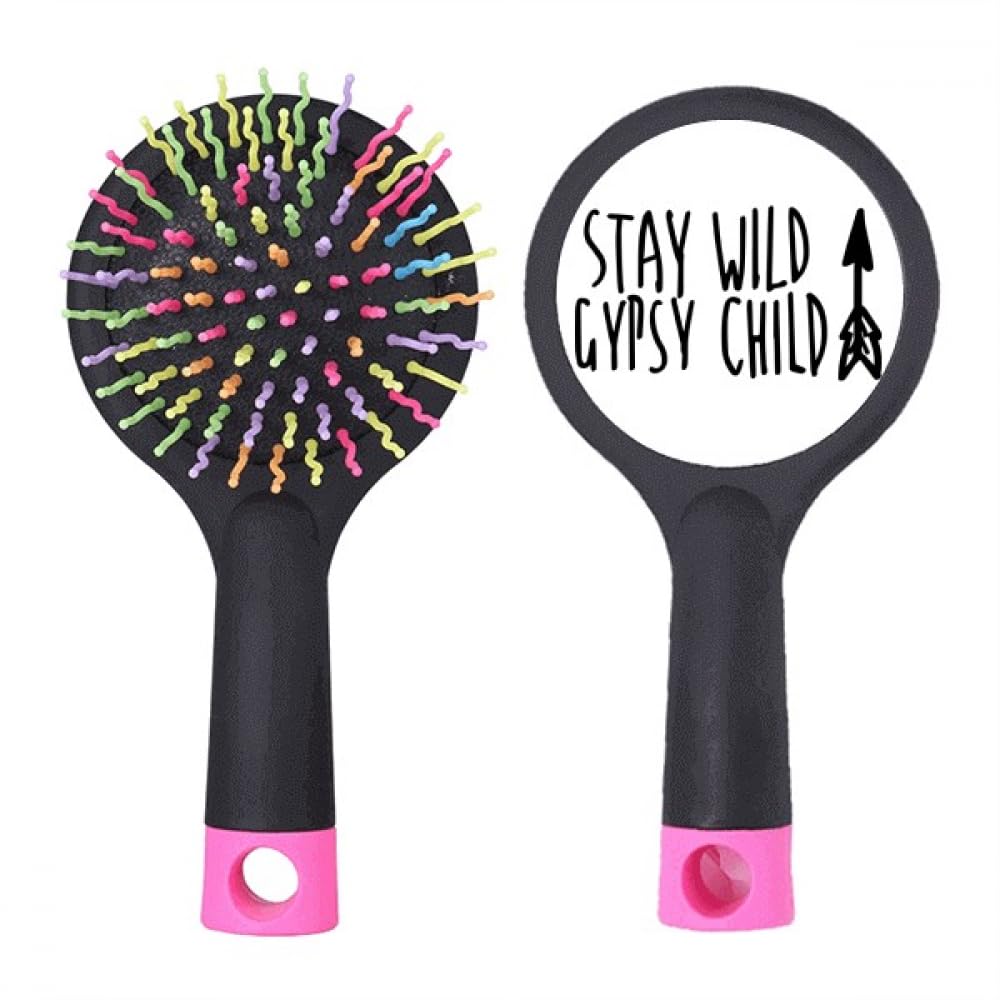 Cepillo desenredante Keep Gypsy Child Quote con base acolchada para el pelo 4