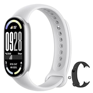 Xiaomi Smart Band 10 - Pulseira inteligente, autonomia de até 21 dias, tela AMOLED de 1,72", taxa de atualização de 60 Hz, 5 ATM, sensor de frequência cardíaca, app Mi Fitness, cor prata (versão ES)