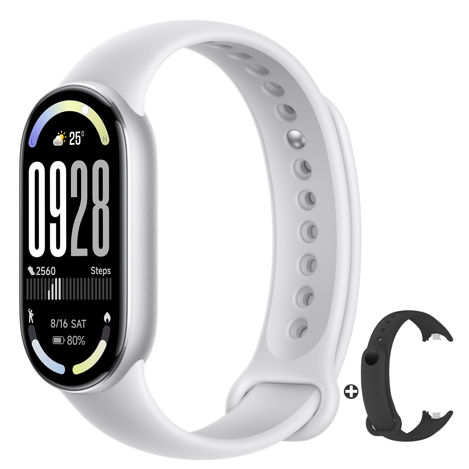 Xiaomi Smart Band 10 (2025)- Mi Smartwatch, Schermo AMOLED 1,72", Autonomia 21 giorni,150+ Modalità Sportive, Monitoraggio Della Frequenza Cardiaca, HyperOS 2, 5ATM, Cinturino in omaggio