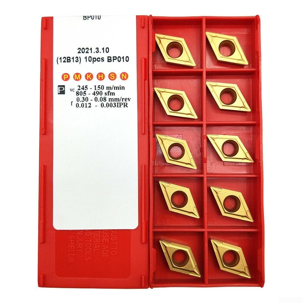 Lot de 10 inserts de tournage CNC DCMT11T304 BP010 pour porte-outils SDJCL SDUCR Performance de coupe fiable