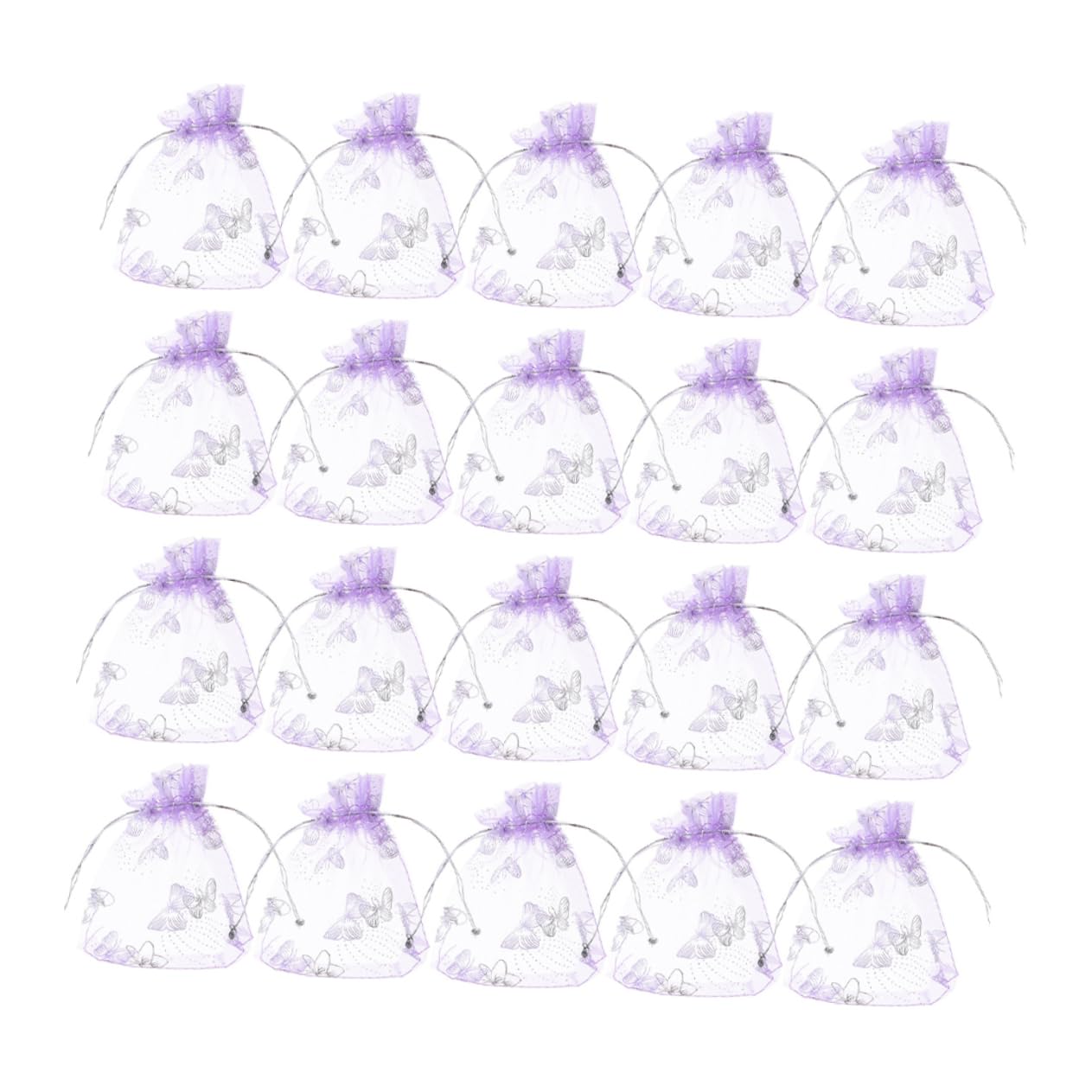 VALICLUD 5 Sätze Organza-geschenkbeutel Wäschebeutel Für Partytaschen Packbeutel Packtasche Weihnachtliche Geschenktüten Partytüte Armband Verpackung Mini-geschenktüten Violett 50 Stück * 5
