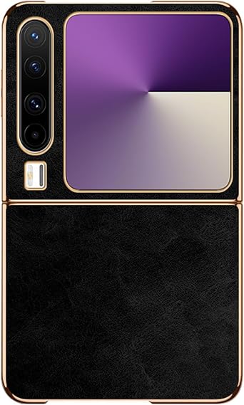 Ultrathin Case for Huawei Pura X, Electroplated Shockproof Case Light Luxury Minimalist Leather Cover,Gray,PuraXBlack