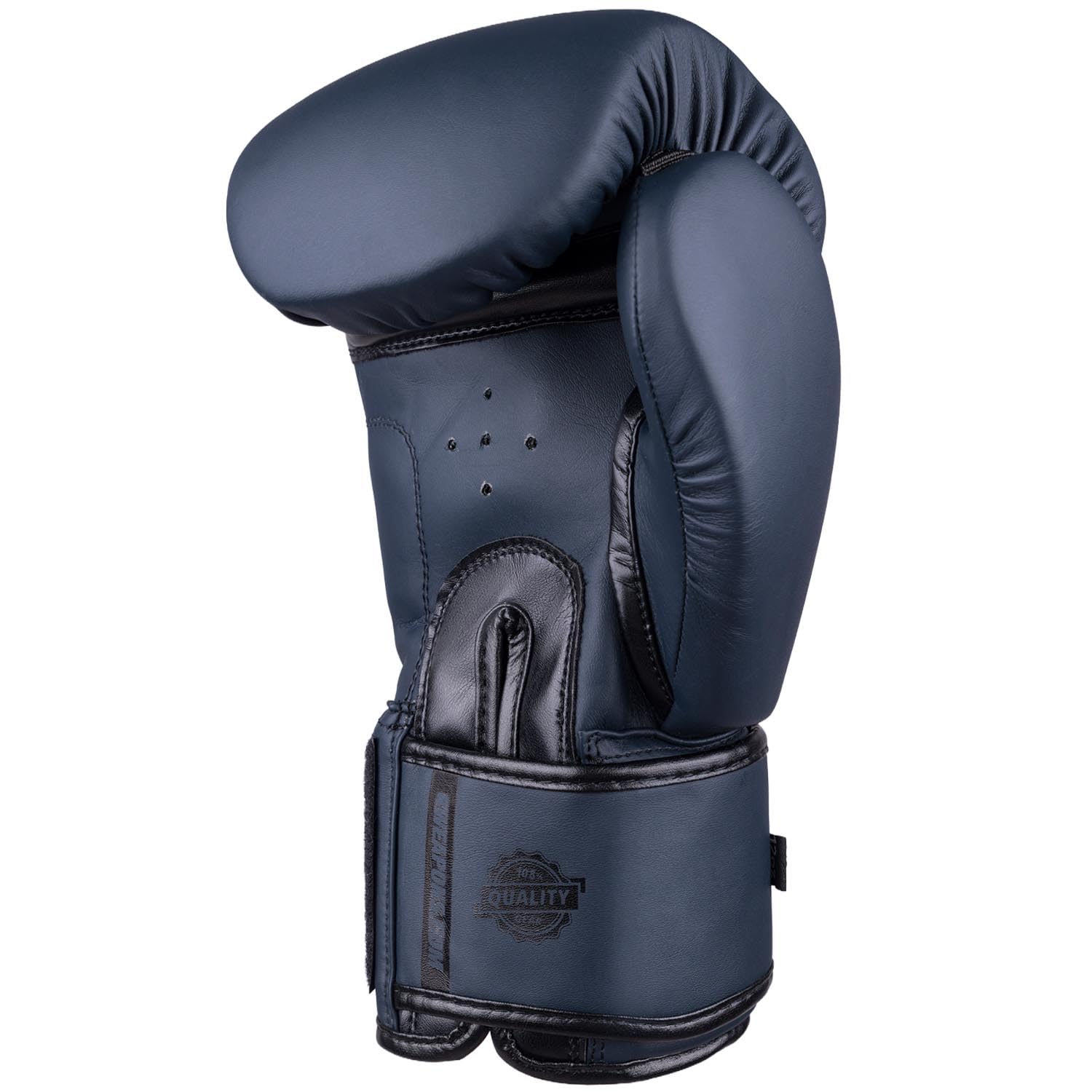 8 WEAPONS Boxhandschuhe Unlimited 2.0, Navy-schwarz, Training, Sparring und Wettkampf, Kunstleder, Perfekte Dämpfung und stabile Nähte, Handschuhe für Muay Thai, K1, Boxen, MMA und Kickboxen