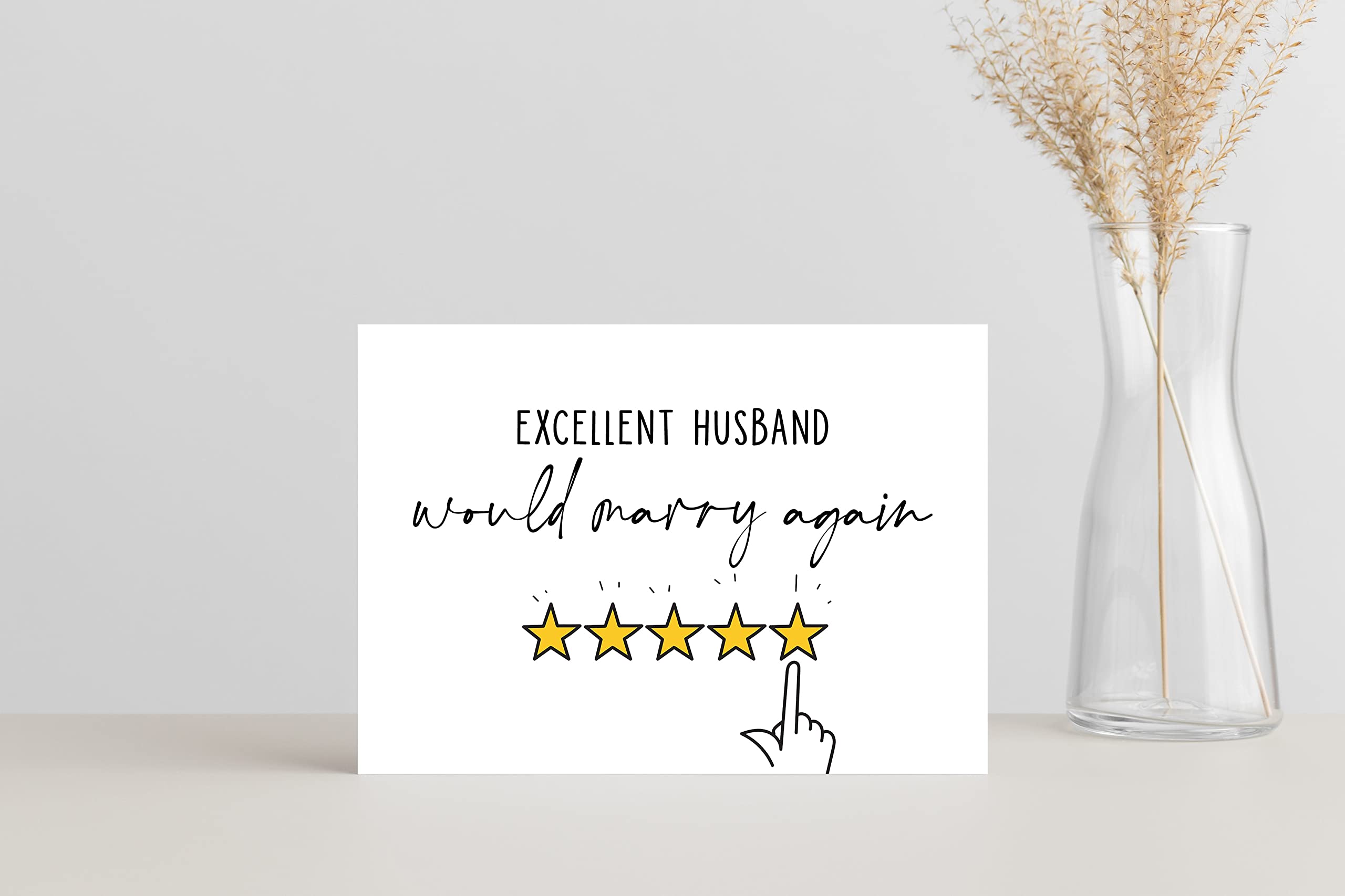 Emily Gift Jahrestagskarte Für Ehemann – „Excellent Husband Would Marry Again“, 12,7 X 17,8 Cm