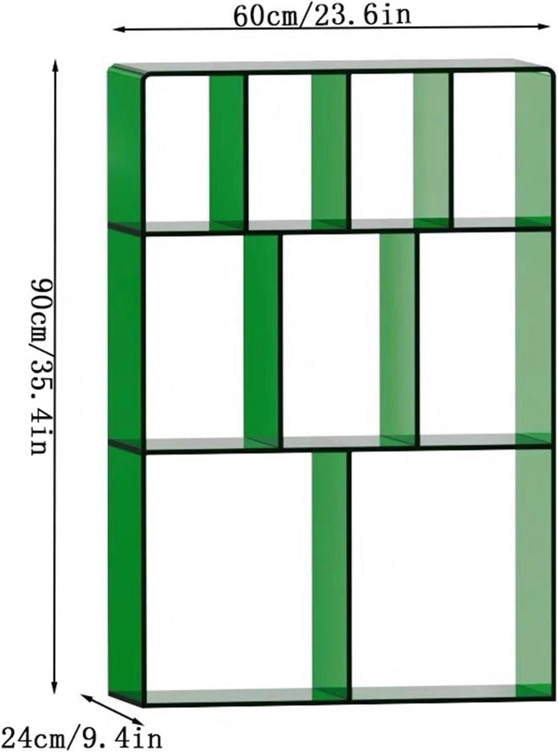 CD record storage rack FloorStanding Multi Compartment Vinyl Record Rack Acrylic Albums Books Storage Shelf(Pink)