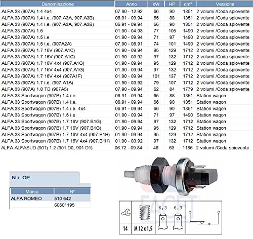 Facet 7.1041 Interruttore Luce Freno Compatibile Con Ford Fiesta, Ford Ka, Mazda, Mercedes, Volvo E Altri - 4