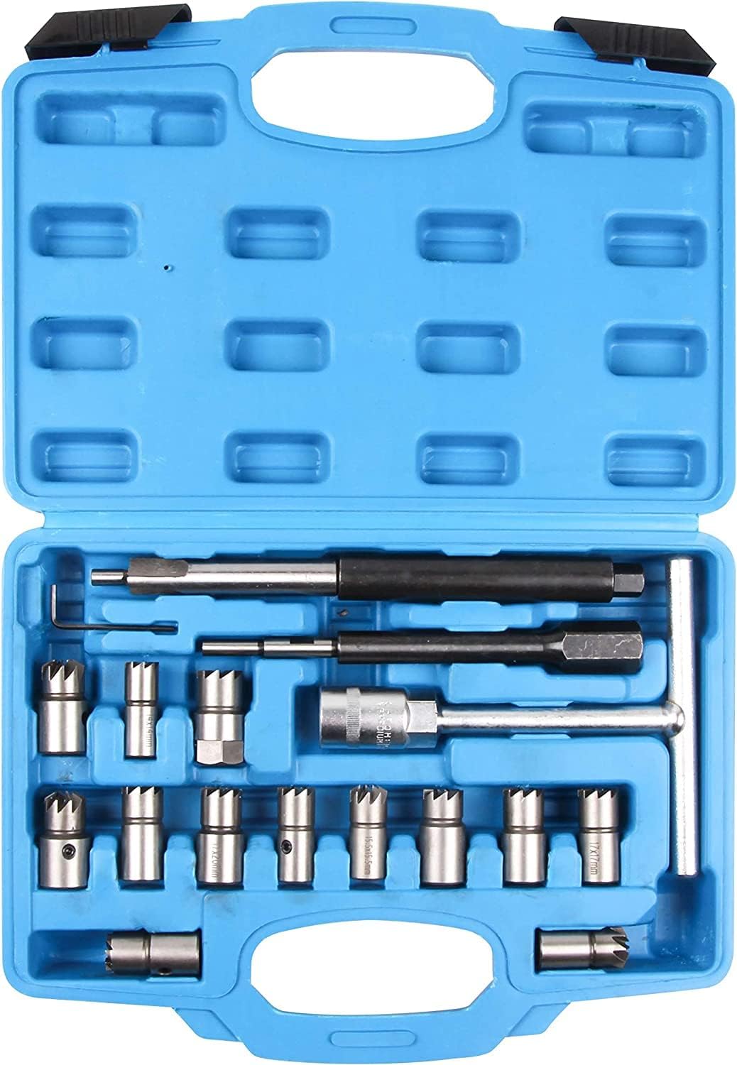 Mekanik 17pc Diesel Injector Seat Cutter Set Universal Tool Kit