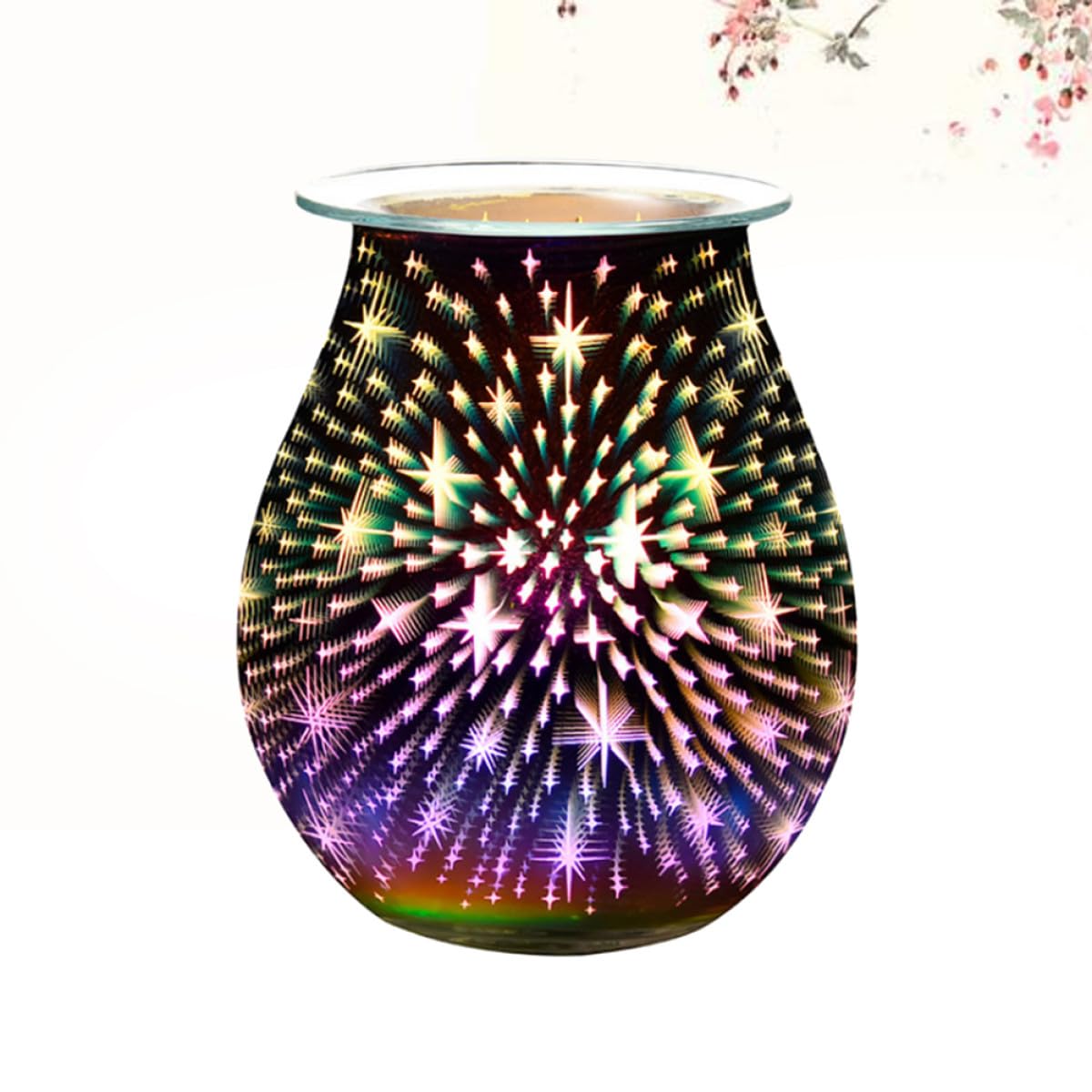 BESPORTBLE 3D-Glas Duftlampe 1 Stück, Dekorativer Aromatherapie Halter