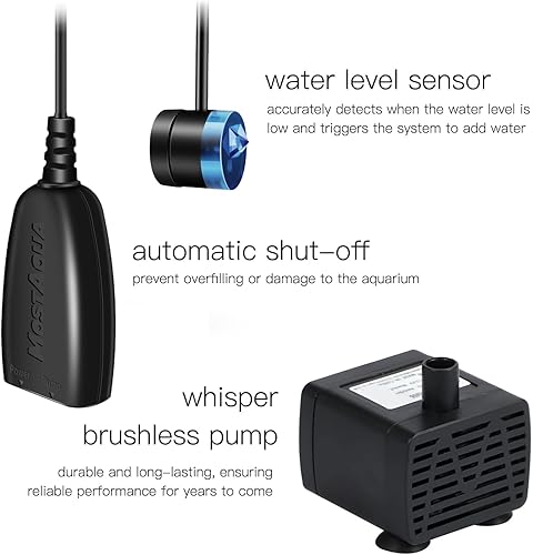 Miniatura 4 de Sistema de recarga automática para acuario, tapa automática para tanque de arrecife de peces de acuario de agua dulce y salada, sistema de recarga
