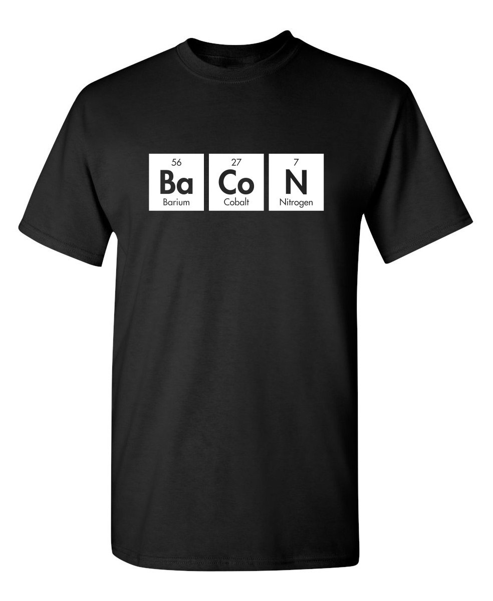 Bacon Elements Adult Humor Graphic Novelty Sarcastic Funny T Shirt