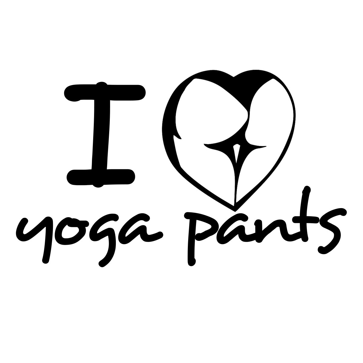 I Love Yoga Pants Auto Car Racing Motorcycle Helmet Decal - 5