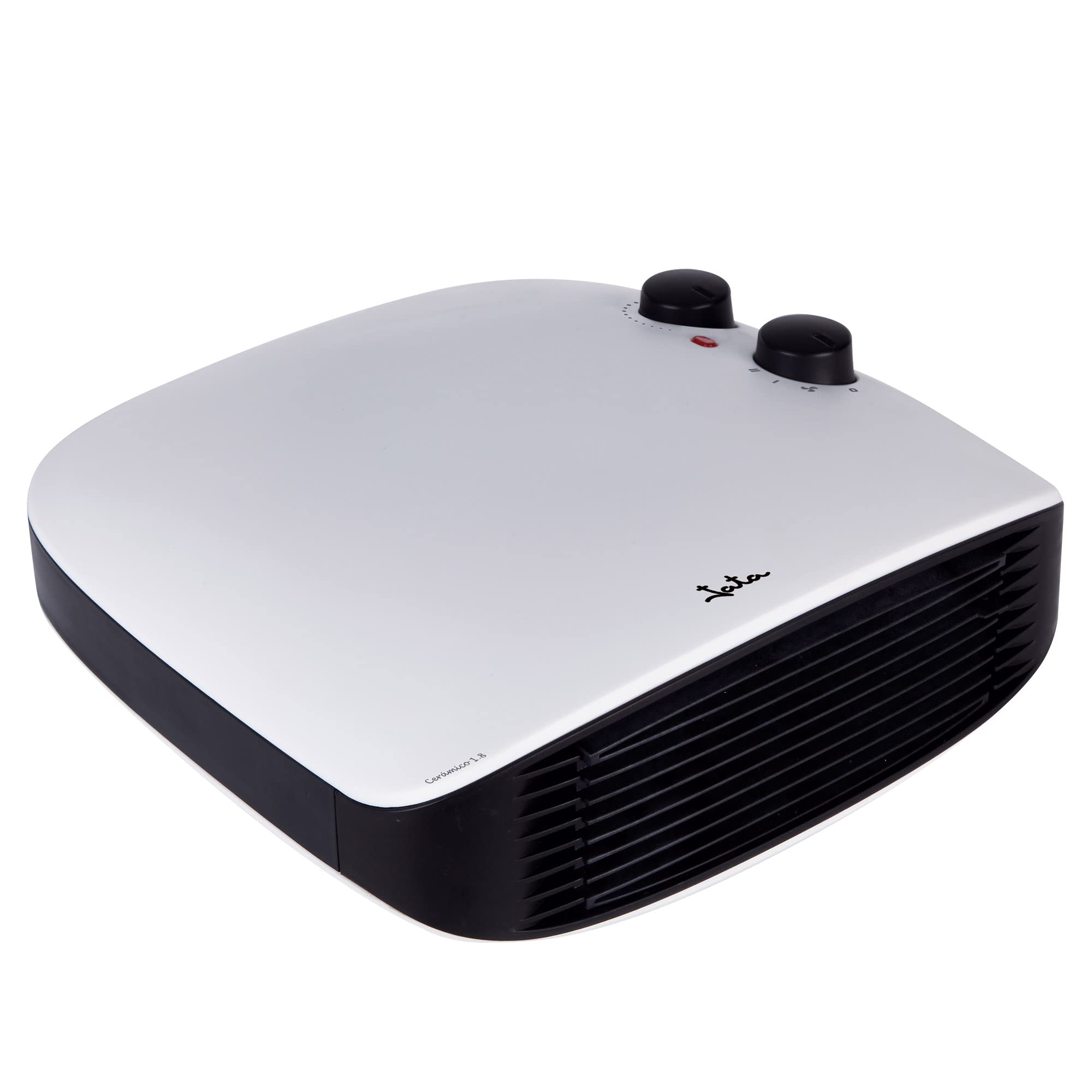 JATA TC95 - Calefactor Baño Eléctrico con Termostato Ajustable, 1800 W, 2 Potencias de Calor y Ventilador, Super Silencioso 52 dB, Calentamiento rápido, Calefactor Cerámico, Mayor Rendimiento.