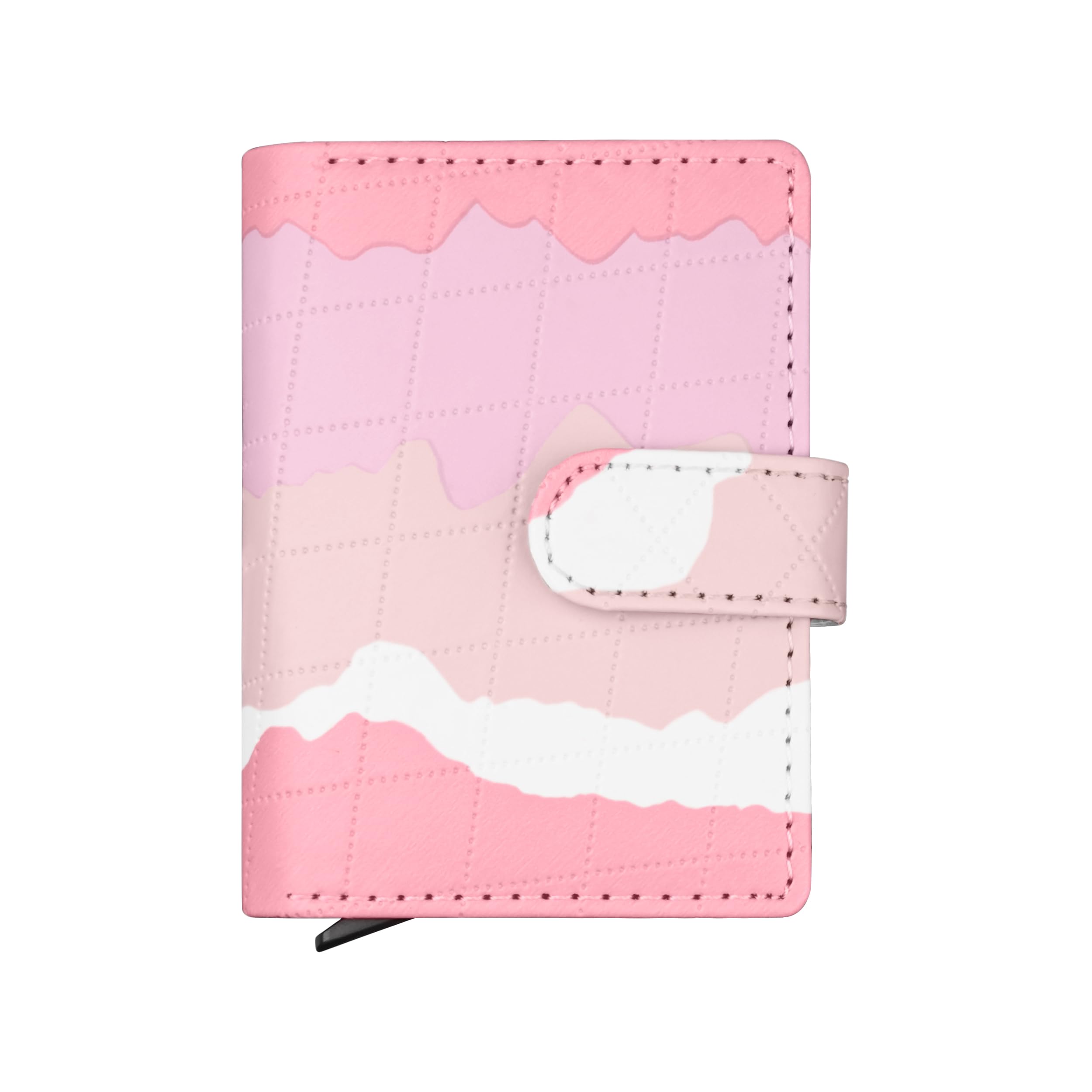 the wallet store Luxe Pop RFID Pop‑Up Vegan Leather Cardholder | Pop-up Mechanism | Scan Proof Wallets for Women | Aluminium Case | Up to 8 Cards | Credit & Debit Holder (Pink)-picture-23