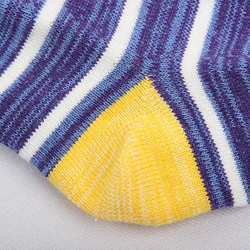 RIORIVA Mens Dress Socks Suit Trouser 6 Pack Colorful Classic Striped Patterned Shoe Size 12-16 / 13-16
