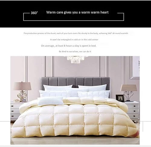 Miniatura 3 de GAENZA Breathable Single Double Duvet Insert Soft Quilt Warm Duvet Insert Duvet Comforter-Fluffy White Duck Down Thickened Quilt Core Soft