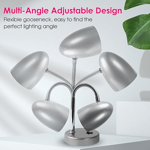 Miniatura 4 de Lámpara de escritorio LED, cuello de cisne flexible con lámpara de mesa, 3.5 W, 240 lúmenes, 4000 K, lámparas de estudio blancas frías para