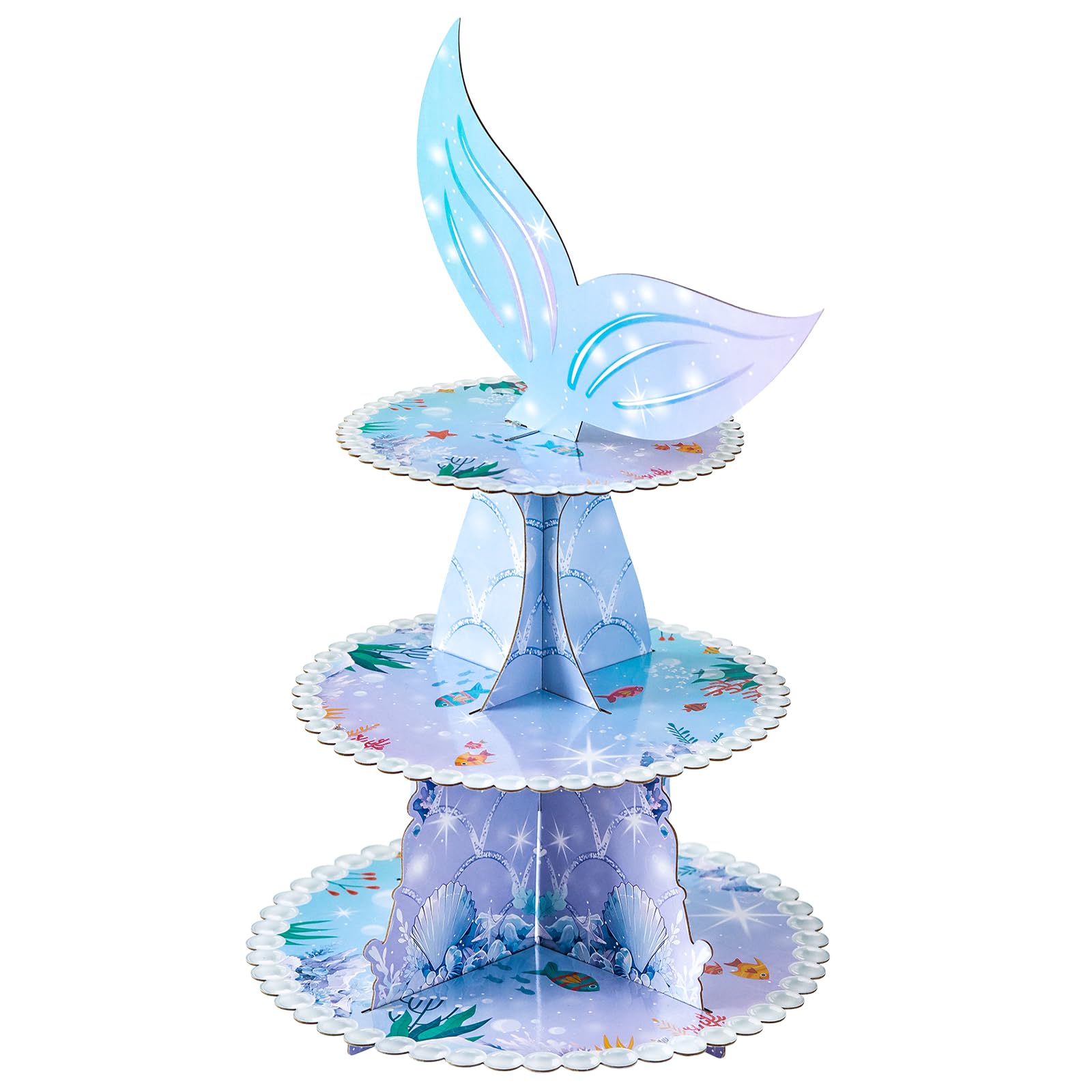 Alzatine Per Torte 3 Piani In Cartone Oro | Confezione Da 6 | Supporti Per Cupcake, Muffin E Dessert | Decorazioni Feste Compleanno, Matrimoni