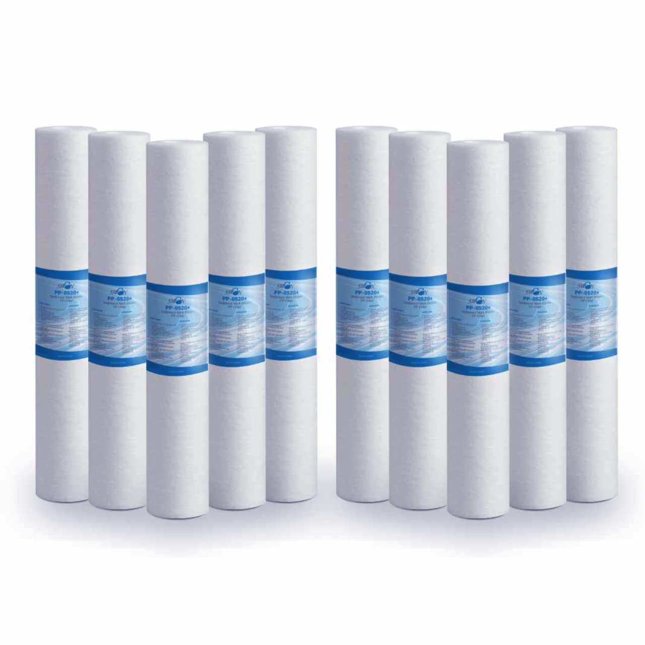 Sedimentfilter 20 Zoll 5 Mikron Ultrafiltration Schwan. Entfernt Sand, Schlamm, Rostpartikel und hängende Verunreinigungen bis zu 5 Mikron aus Polypropylen 10 Stück