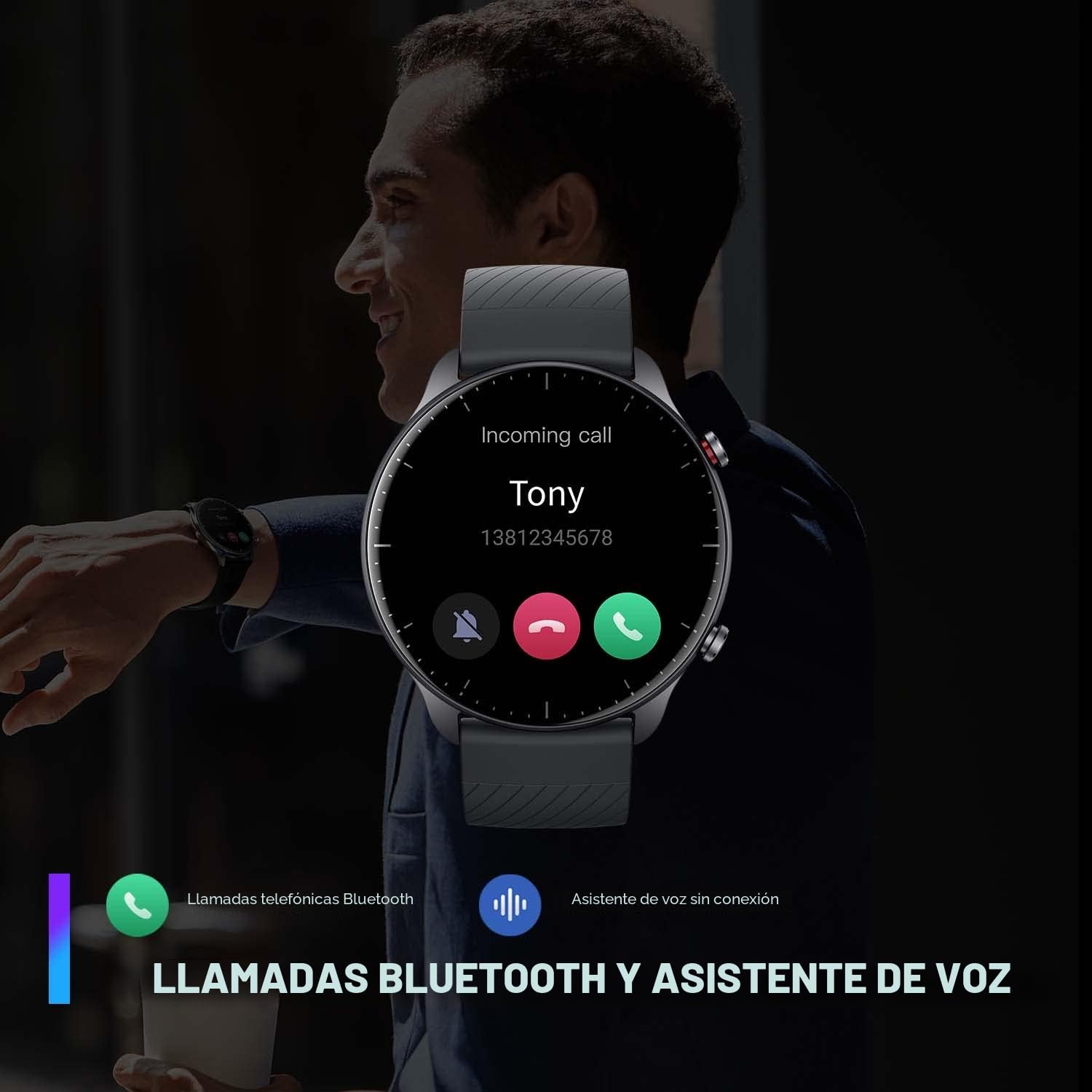 [2022 New versión] Amazfit GTR 2 Smartwatch con Llamada Bluetooth 90 + Modos Deportivos Rastreador de Actividad Frecuencia Cardíaca Monitor SpO2 Almacenamiento de Música 3 GB Alexa Incorporado