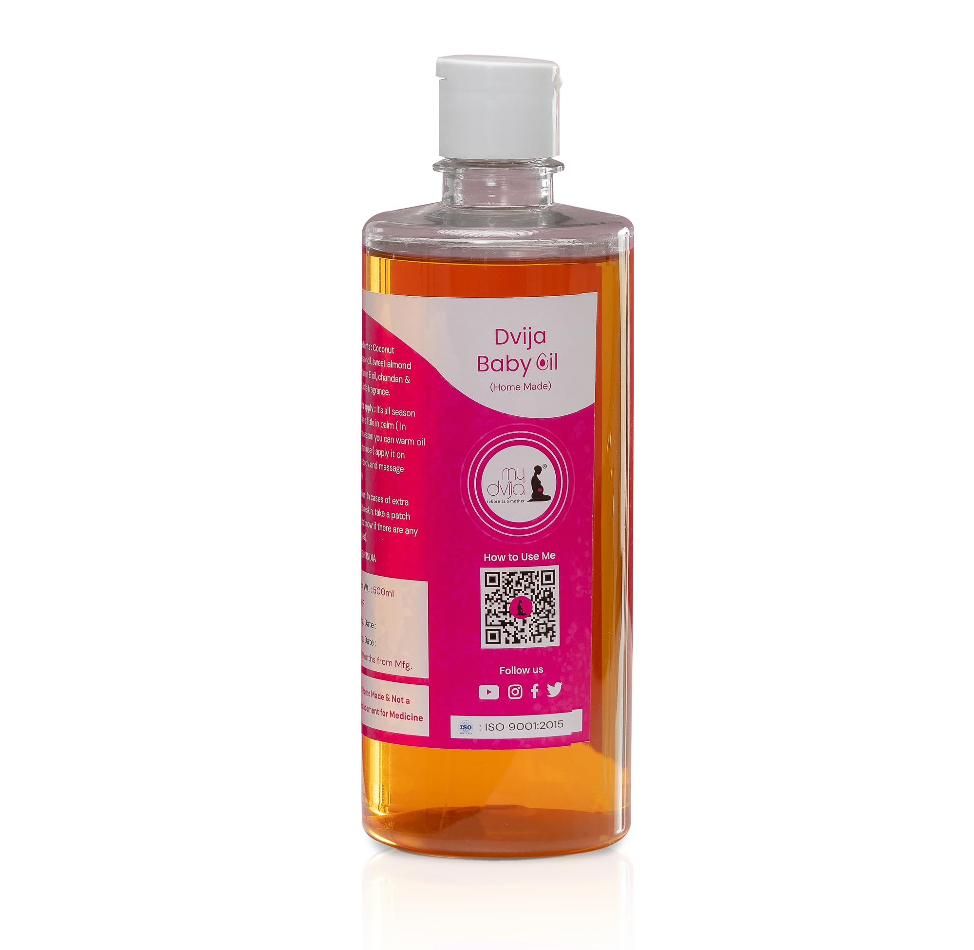 My DVIJA - Baby Oil, For Baby Massage, With Coconut Oil, Sweet Almond Oil & Chandan, 500 ml-image-26