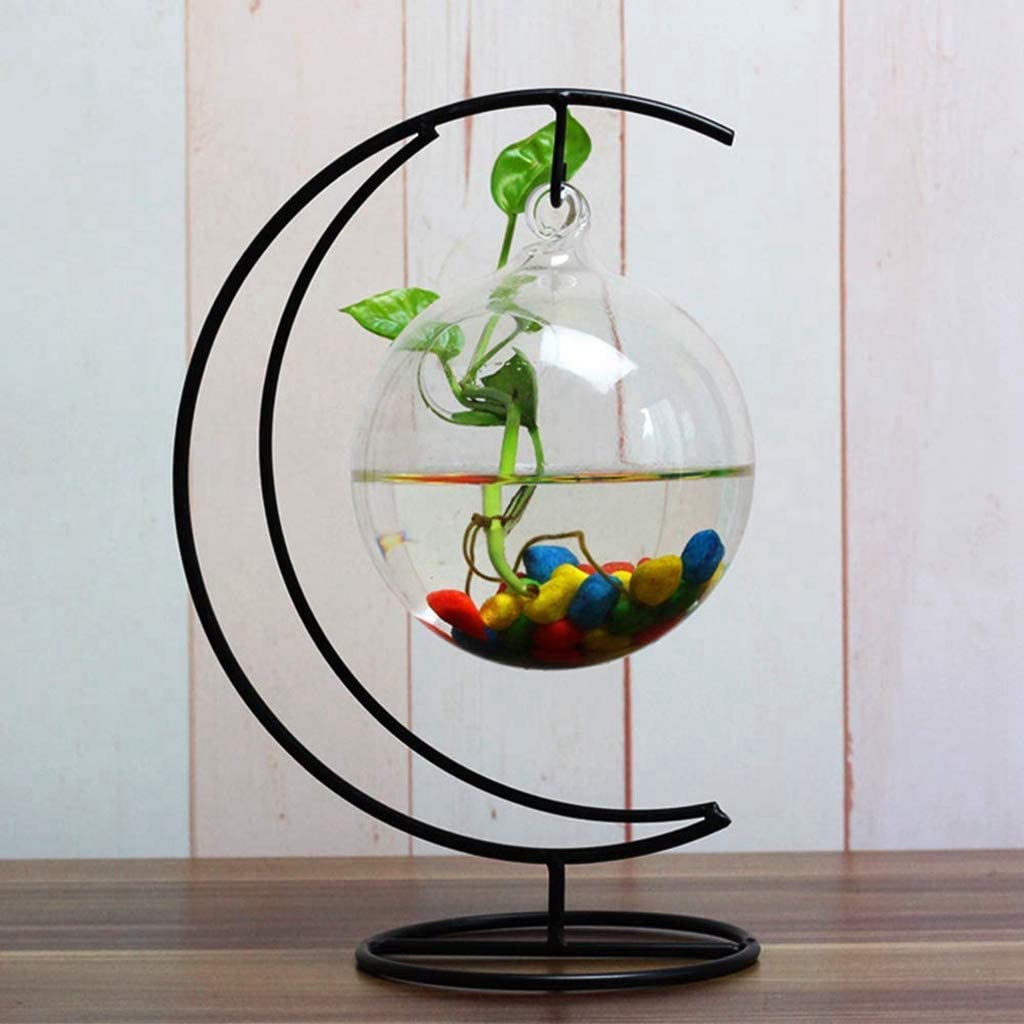 Archi Iron Ornament Display Stand - 4 Pack For Hanging Glass Terrariums & Witch Balls