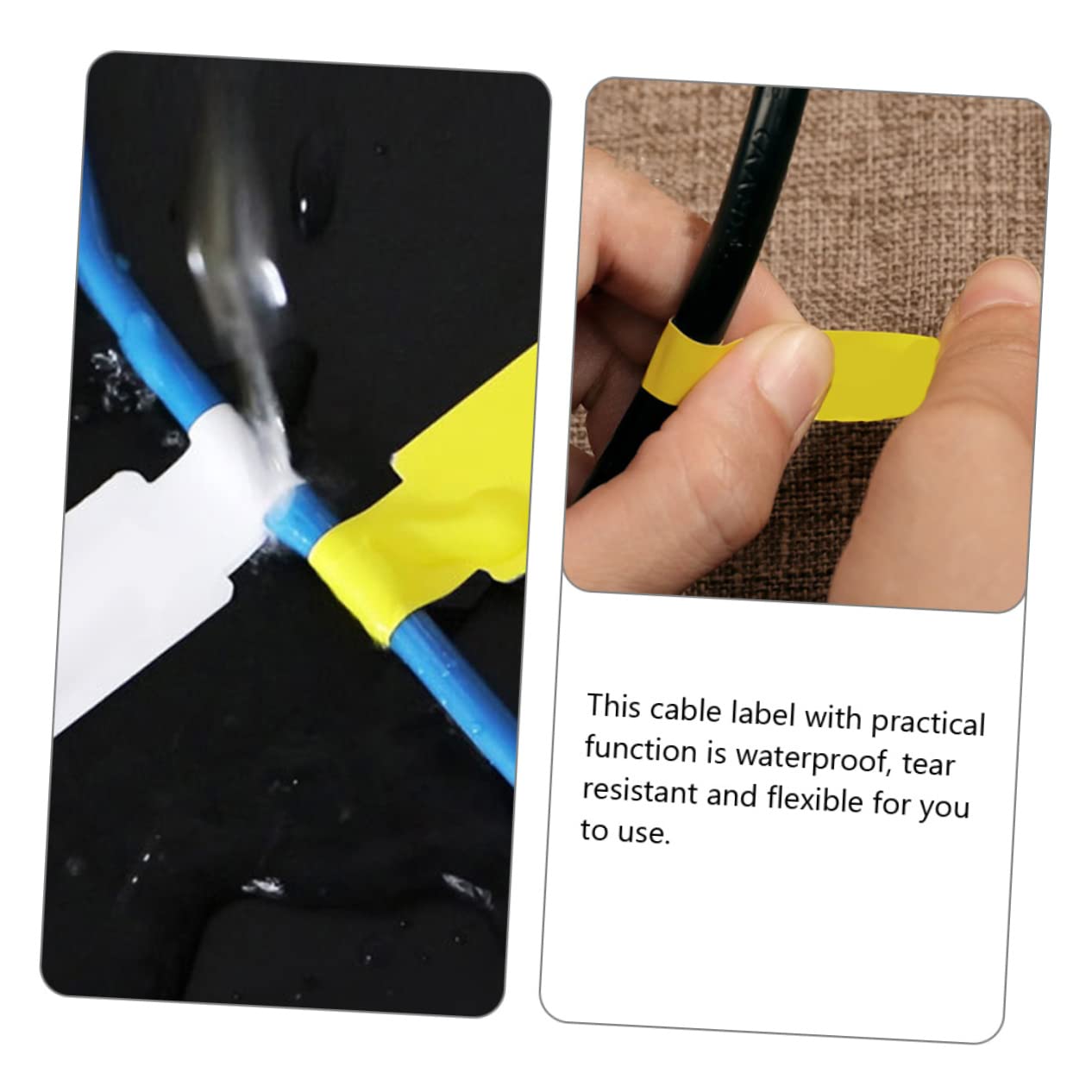 Hemobllo 36fogli Etichette Autoadesive Per Cavi Colorate Resistenti All e Strappi Stampa Personalizzabile Per Casa e Ufficio Gestione Cavi Elettronici Design Flessibile e Durevole