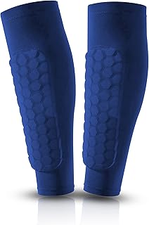 1 Pair Soccer Shin Guard Sleeves, Soccer Shin Pads with Honeycomb Pads, Breathable Shin Guards Shin Pads Soccer Calf Compression Sleeve with Shin Pads for Men & Women Football Baseball