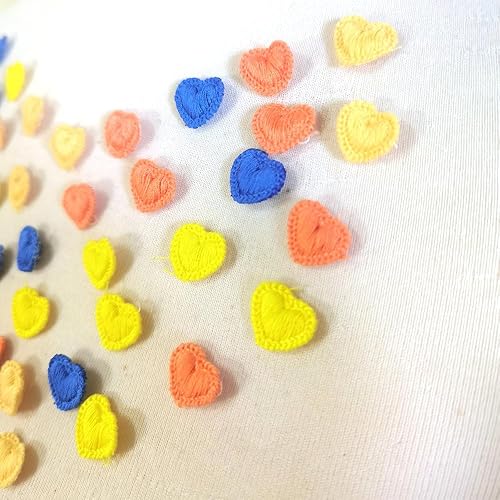 Miniatura 4 de 40pcs corazón bordado coser en apliques de encaje floral parche de fibra de leche adornos de costura ropa vestido de novia artesanía bricolaje