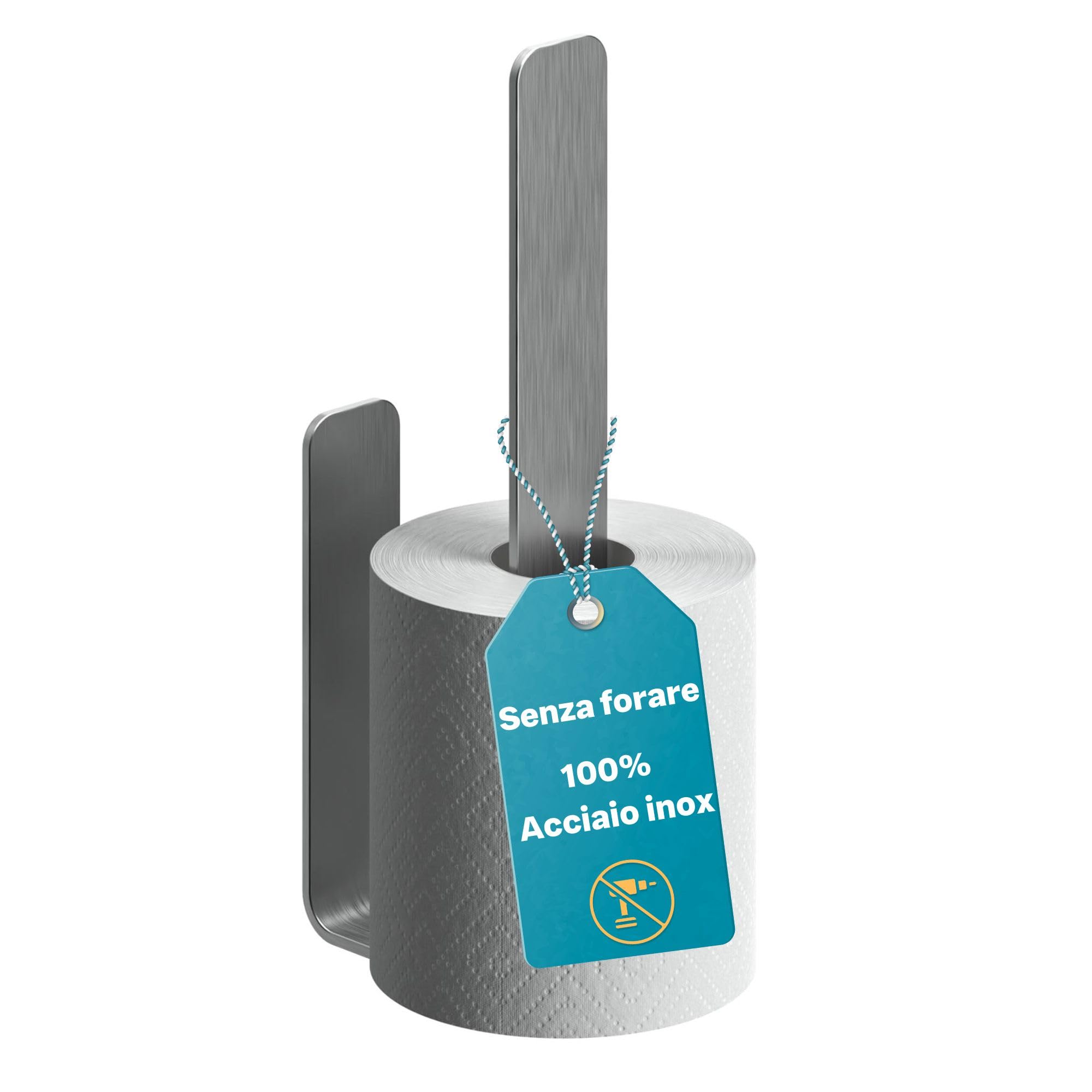 Porta Rotolo Carta Igienica Adesivo in Plastica – Senza Fori