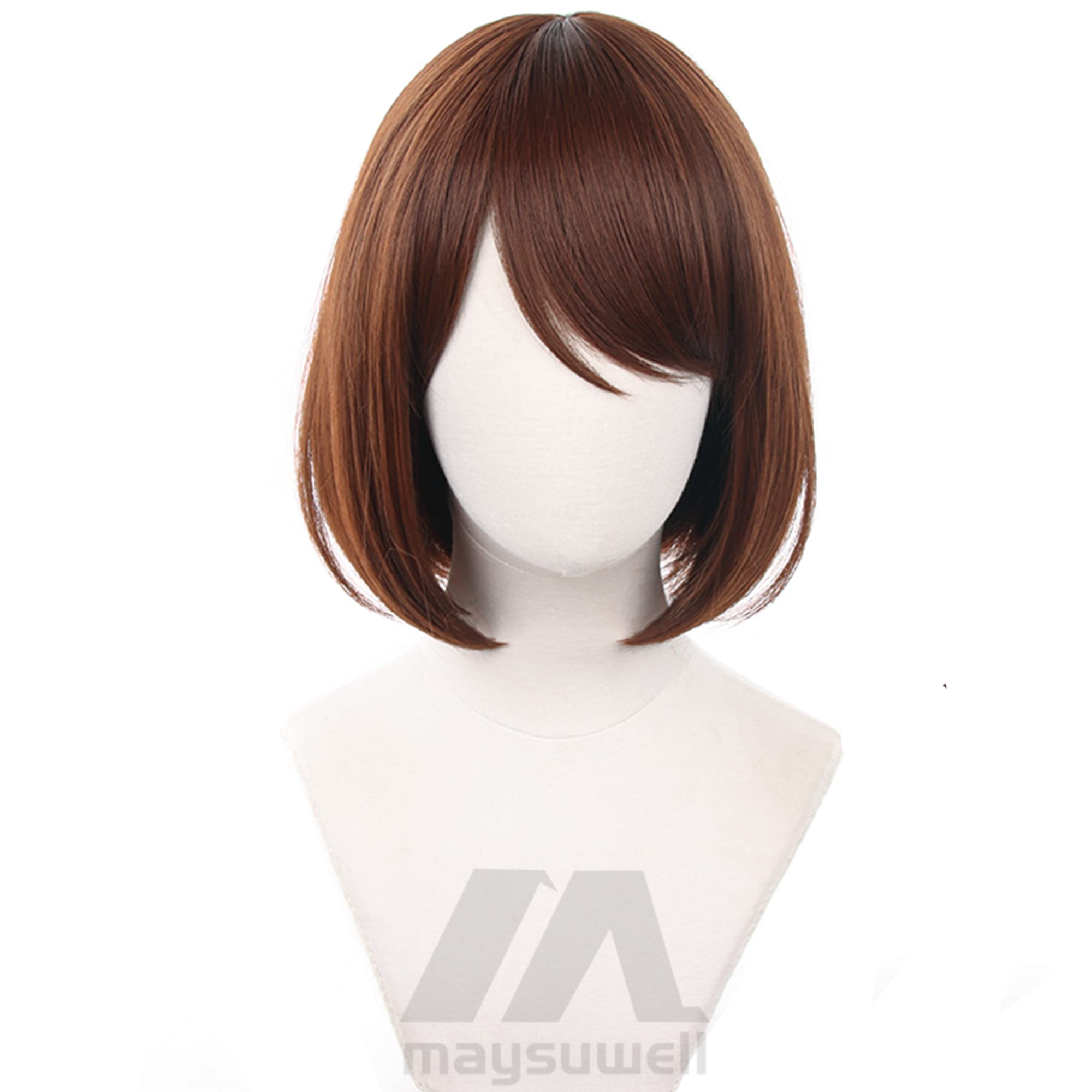 Brown Bob Short Straight Heat-Resistan Hair for Women Conventions Halloween Comic Con Party Japanese Battle Anime Wigs - Image 2