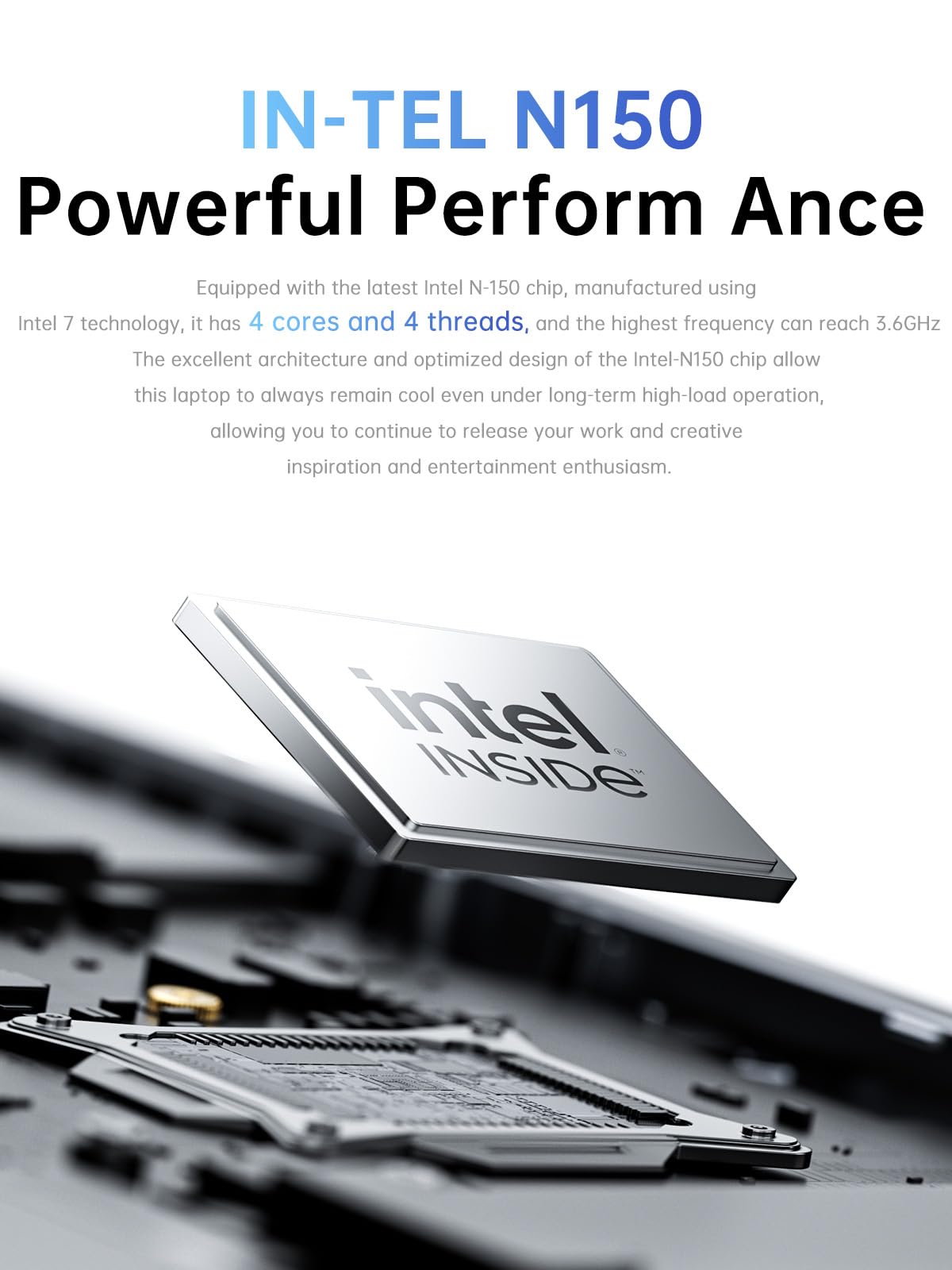 ACEMAGIC Portatile da 15,6 pollici - Processore Intel N150 fino a 3,6 GHz (N97/N100/N95), portatile business, 16 GB di RAM DDR4, SSD da 512 GB, supporto 1080p, scheda TF, Wi-Fi, Bluetooth 5.0