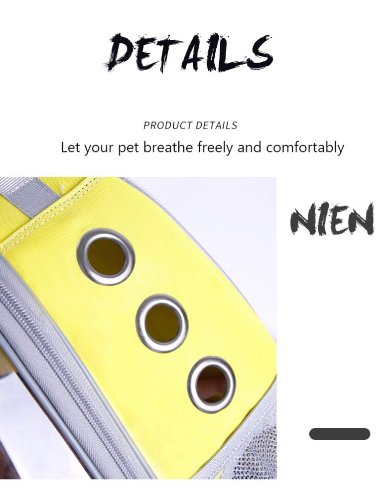 ZZAI Bolso Panorámico Transparente para Mascotas - Bolso Space Bag Dog Cat out - Mochila De Cabina Portátil