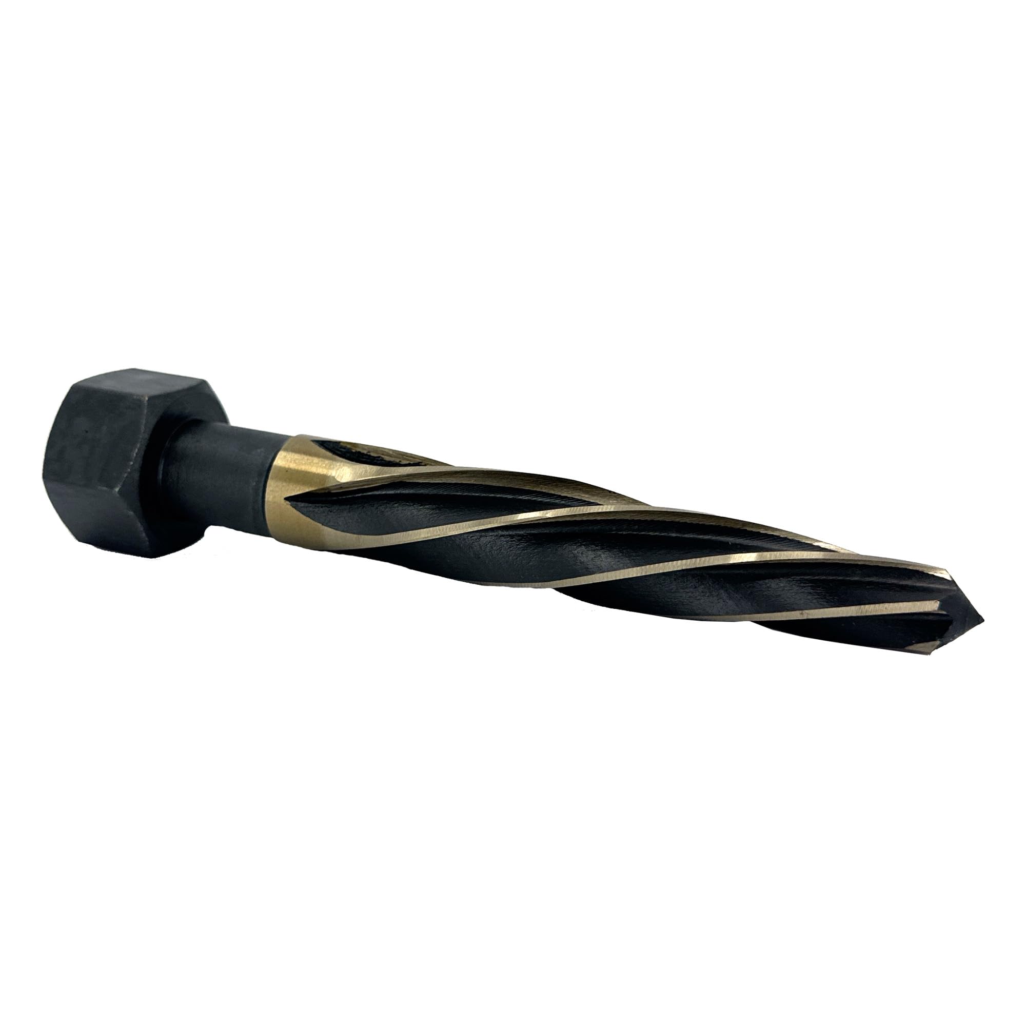 Drill America KFDRB9/16HEX KFDRB Series 9/16-Inch HSS Black & Gold HSS Black and Gold Hex Shank Bridge Reamer