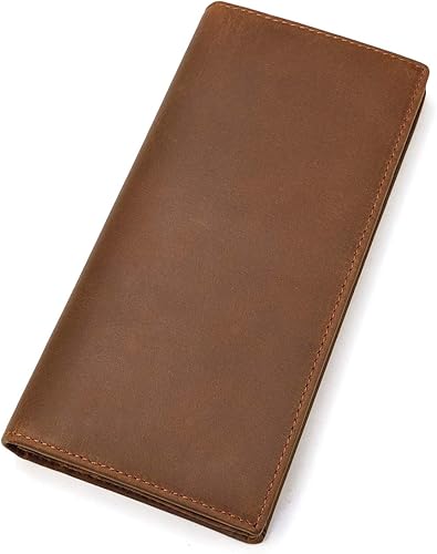 Miniatura 7 de LUUFAN Billetera larga de cuero genuino para hombre, cartera plegable grabada