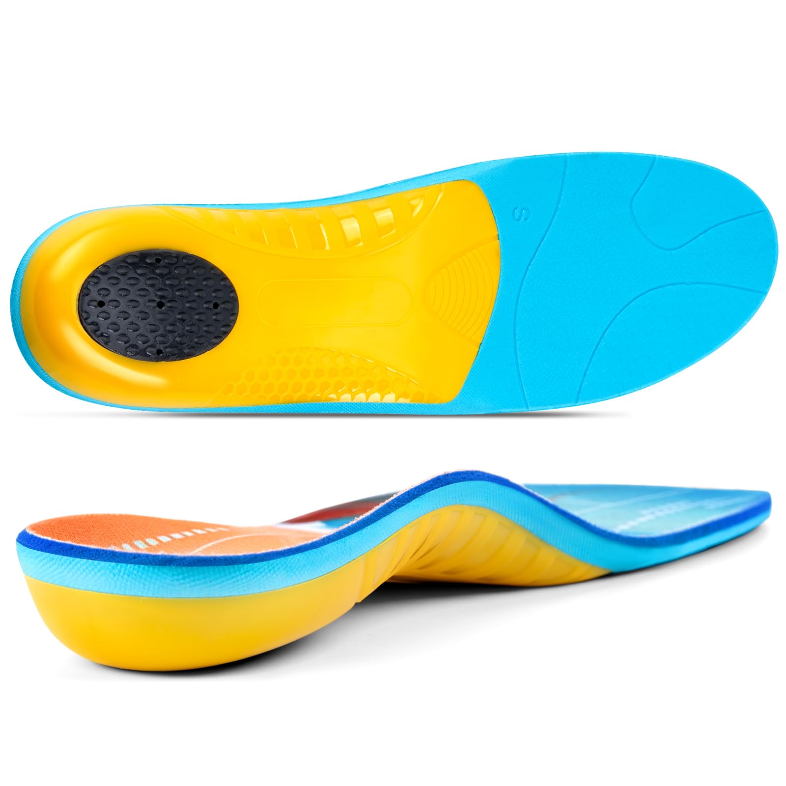 Plantar Fasciitis Insoles for Men Women Arch Support Inserts Orthotics of Flat Feet High Arch Pain Relief for Work Boot Shoe (Men 10-10 1/2 | Women 12-12 1/2-(290mm),Star)