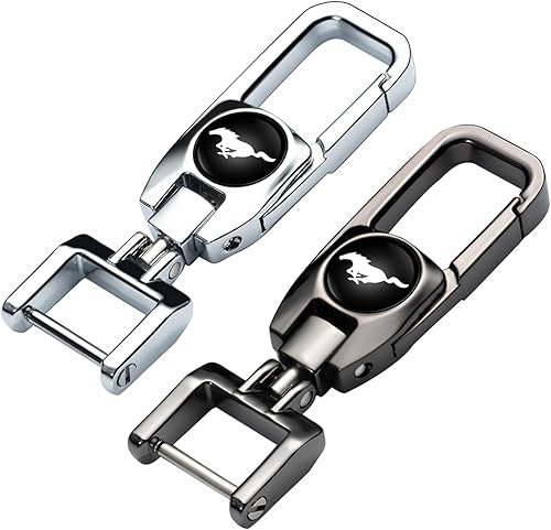 SERTUV Llavero de coche apto para Mustang, llavero de metal para automóvil para Mustang, todos los modelos, llaveros para hombres y mujeres, 2