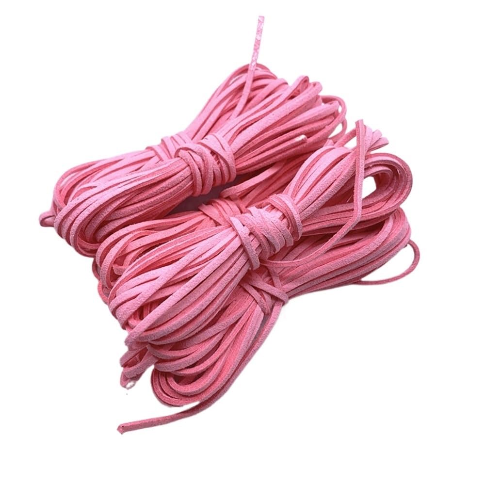 Decor Craft String 5yards Thread Rope 3mm Flat, Faux Suede Braided Cord Velvet Leather Used for Handmade Beading 1piece