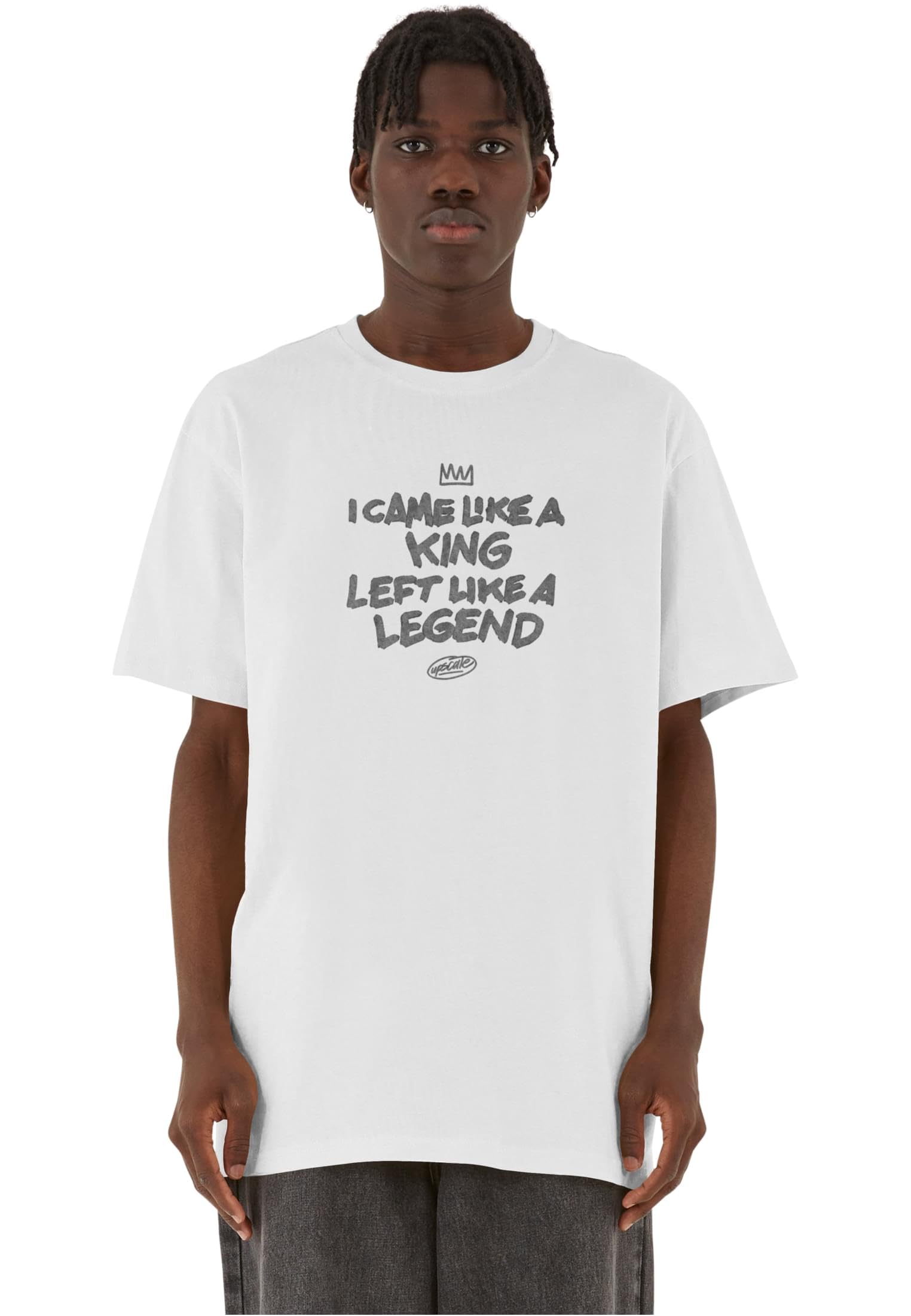 Mister Tee Men's T-Shirt, White, L Plus Tall