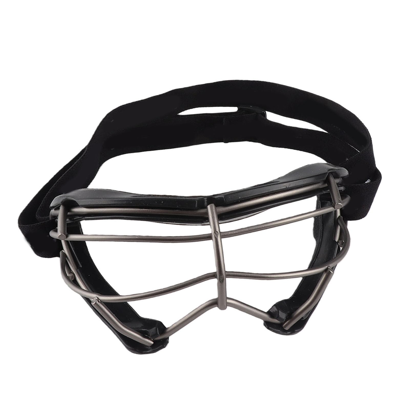 VGEBY Gogle do Lacrosse Silikonowe, Antypoślizgowe Okulary Ochronne z ramką z żelaza ze Stopu Szerokie Pole Widzenia Bezpieczne Dopasowanie dla Kobiet Trening Sportowy Trening Hokejowy Gra na Boisku