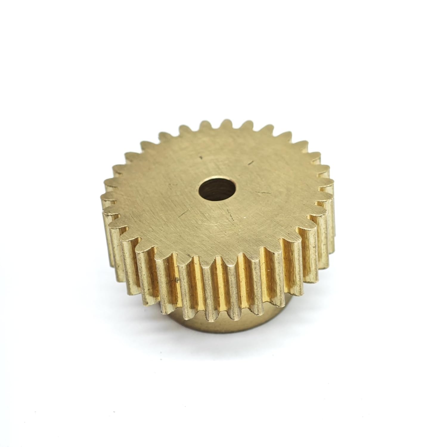 0.6 Module 98 Teeth Brass Spur Gear with Step Cylindrical Transmission Gear 5mm Teeth Thickness 0.6M 98T Pinion Mechanical(6.35mm bore)