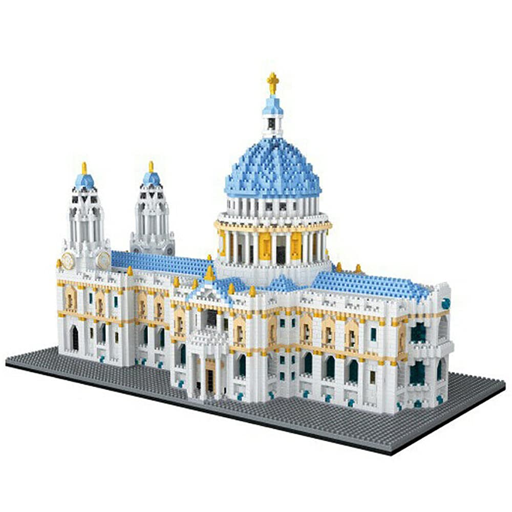 HSANHE St. Paul's Cathedral building block model with dimensions: 40cm length, 20cm width, 25cm height
